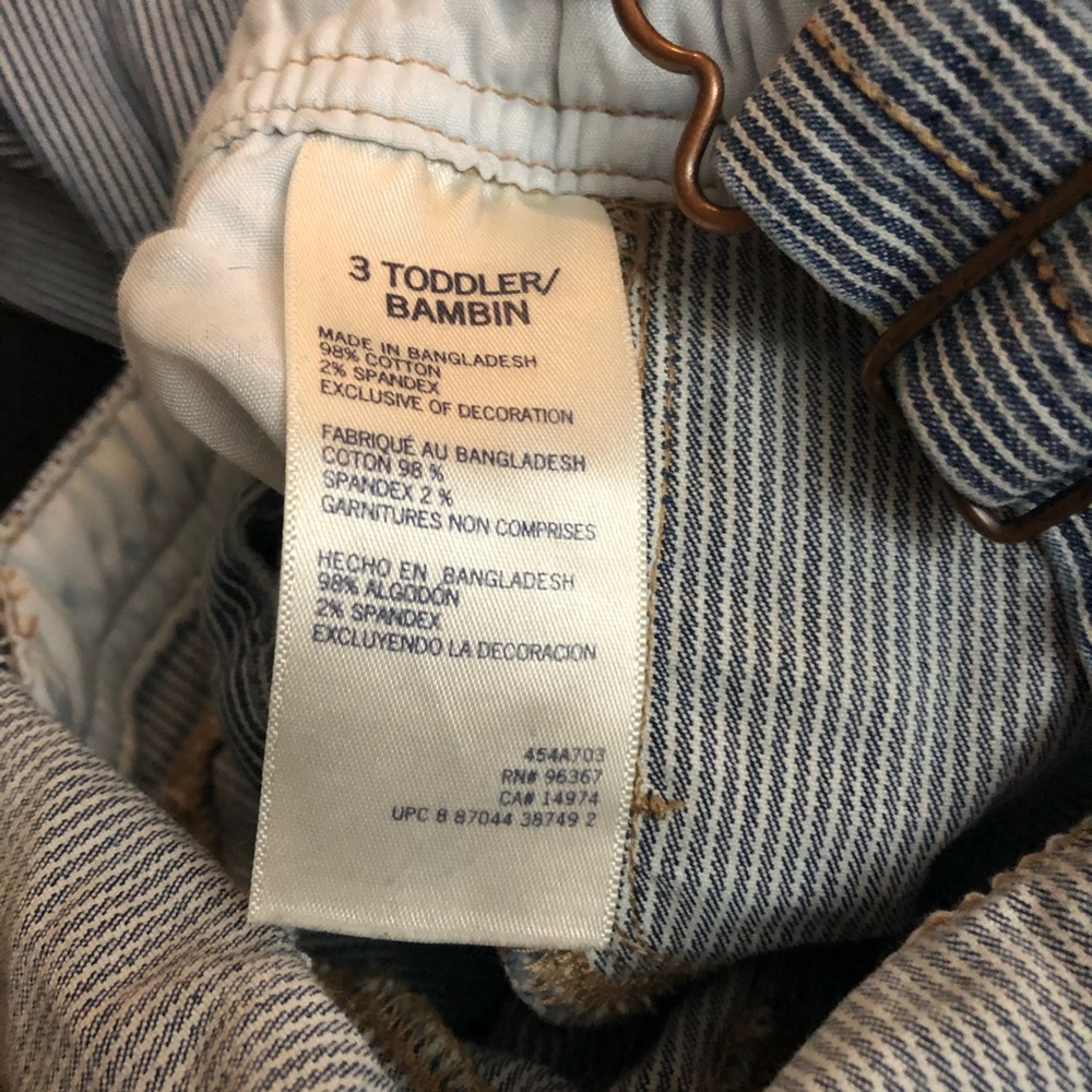 Oshkosh B'Gosh Engineer Stripe Overalls Kids 3T - Picture 6 of 6